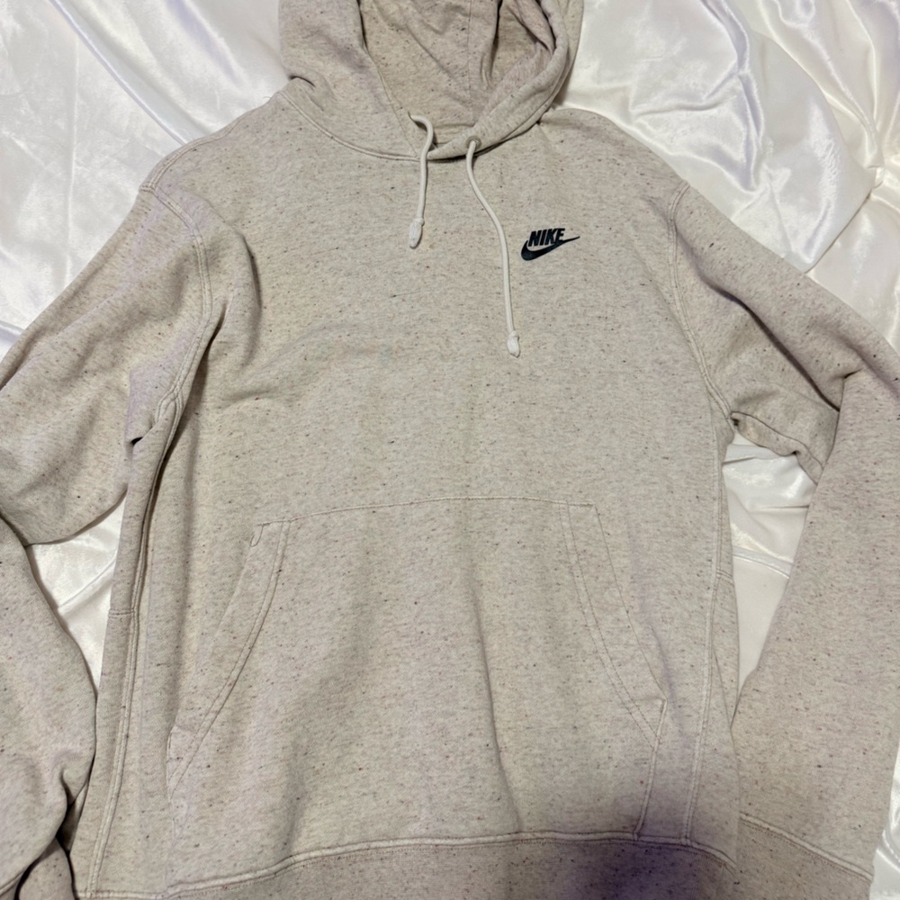 Nike Light Gray Hoodie with Black Logo